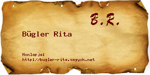 Bügler Rita névjegykártya